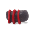 Anel Vulcano Preto e Vermelho